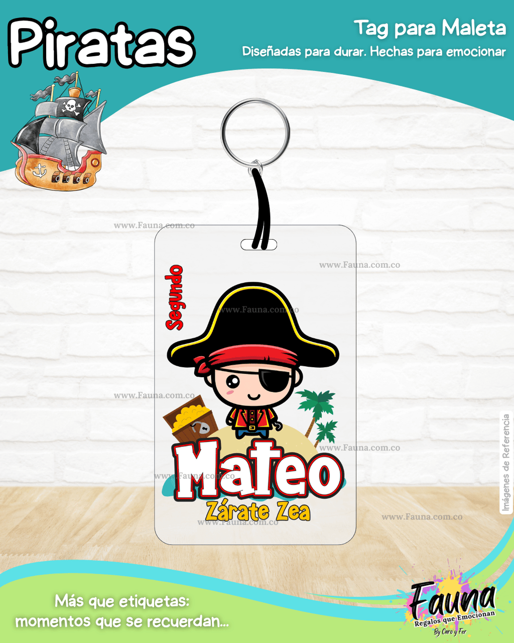 Piratas 🦜 - Etiquetas Escolares Premium Personalizadas