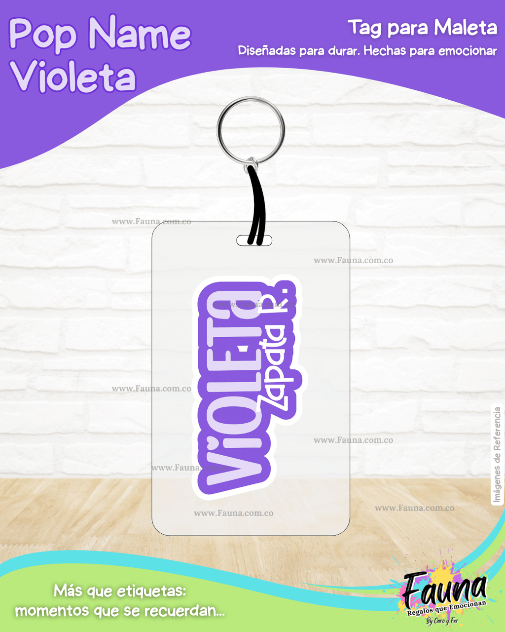 Pop Name – Violeta 💜 - Etiquetas Escolares Premium Personalizadas