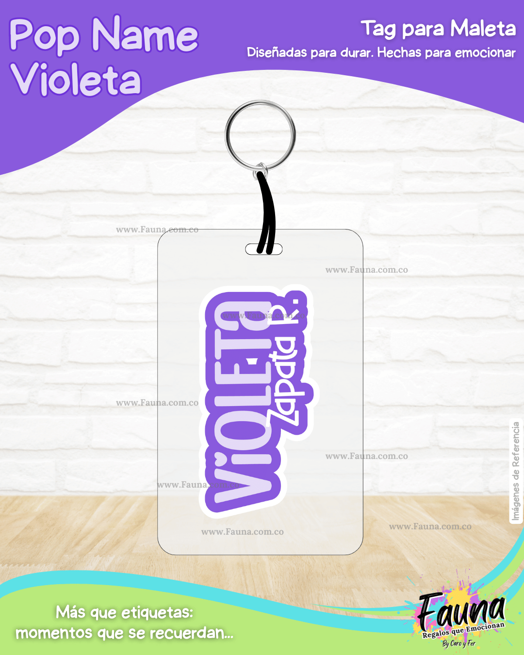 Pop Name – Violeta 💜 - Etiquetas Escolares Premium Personalizadas