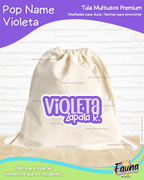 Pop Name – Violeta 💜 - Tula personalizada – multiusos con nombre