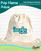 Pop Name – Aqua 💧 - Tula personalizada – multiusos con nombre