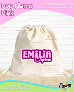 Pop Name – Pink 💖 - Tula personalizada – multiusos con nombre