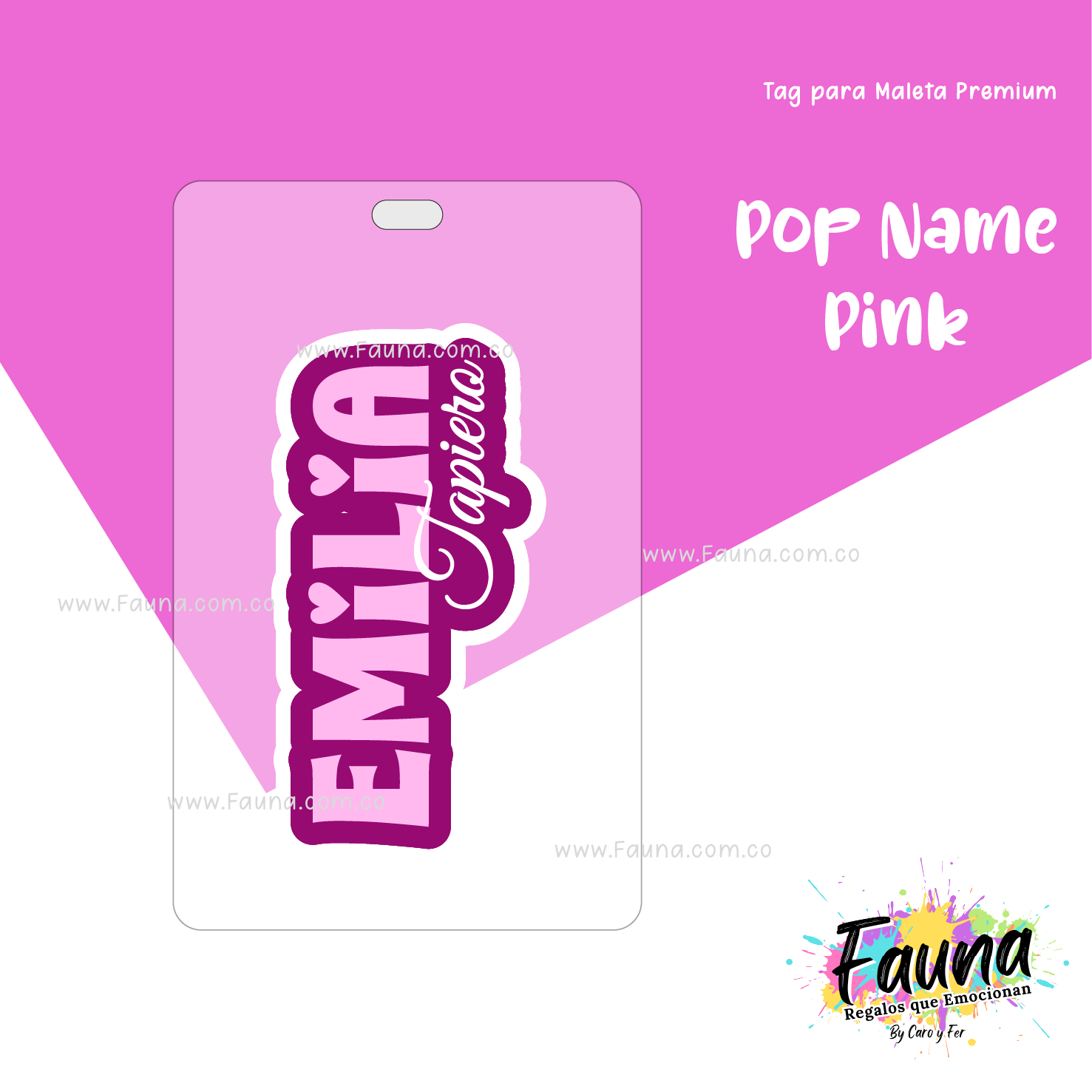 Pop Name – Pink 💖 - Etiquetas Escolares Premium Personalizadas