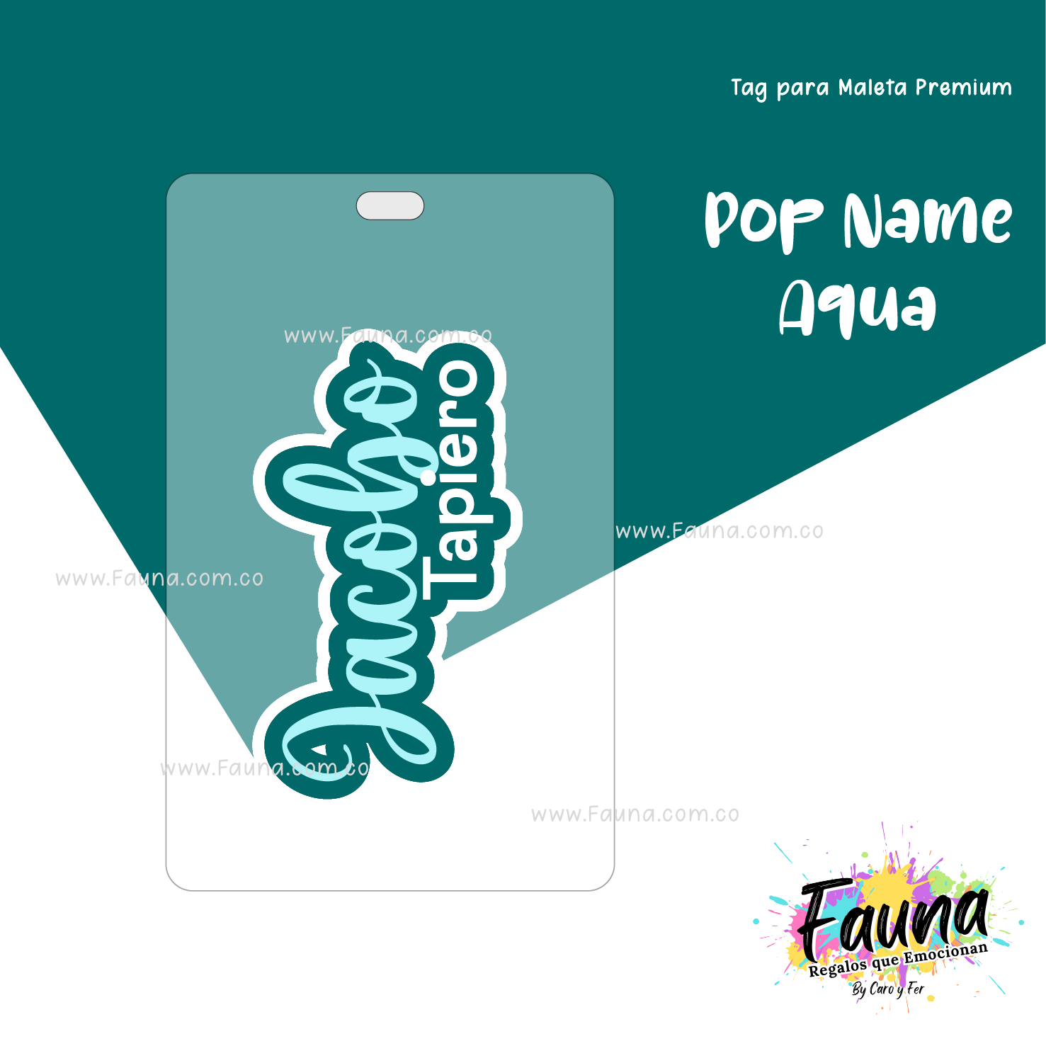 Pop Name – Aqua 💧 - Etiquetas Escolares Premium Personalizadas