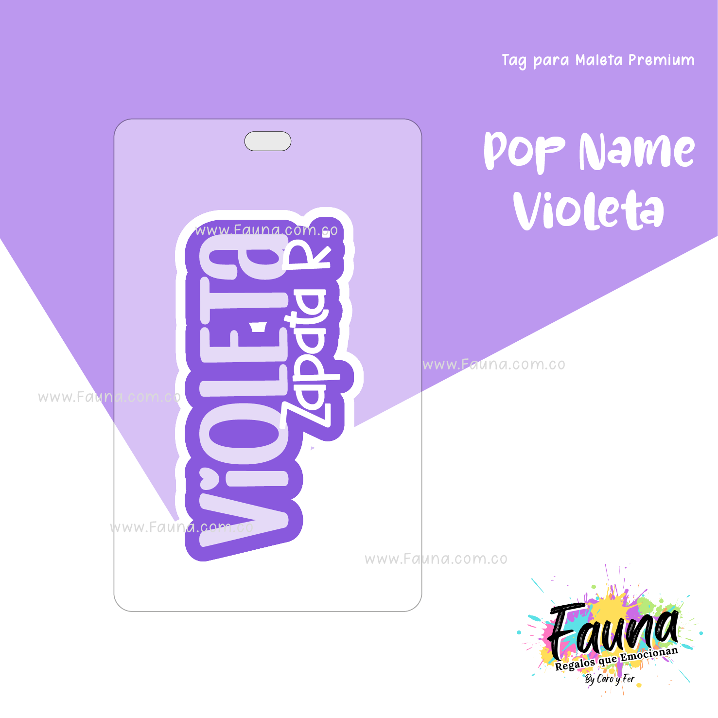 Pop Name – Violeta 💜 - Etiquetas Escolares Premium Personalizadas