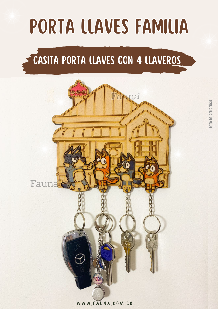 Portallaves Familia - Fauna Regalos Personalizados