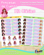 Princesas de Cuento 👑 - Etiquetas Escolares Premium Personalizadas