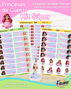 Princesas de Cuento 👑 - Etiquetas Escolares Premium Personalizadas