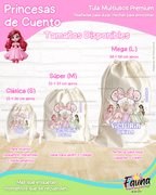 Princesas de Cuento 👑 - Tula personalizada para niña – multiusos con nombre