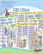 Princesas de Hielo ❄️ - Etiquetas Escolares Premium Personalizadas