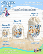 Princesas de Hielo ❄️ - Tula personalizada para niña – multiusos con nombre