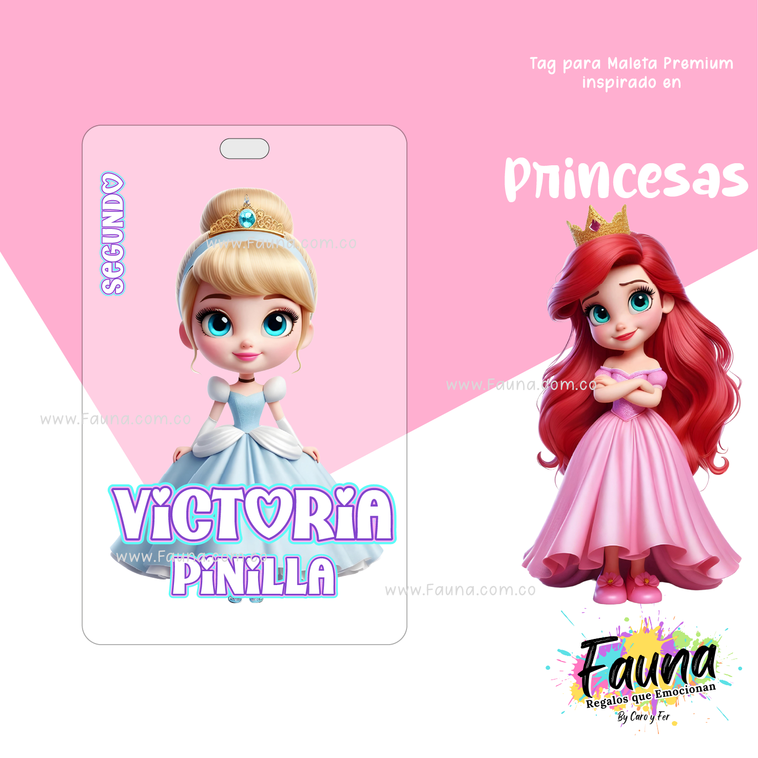 Princesas Disney 👑 - Etiquetas Escolares Premium Personalizadas