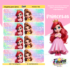 Princesas Disney 👑 - Etiquetas Escolares Premium Personalizadas