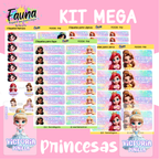 Princesas Disney 👑 - Etiquetas Escolares Premium Personalizadas