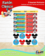 Ratón Clásico 🐭 - Etiquetas Escolares Premium Personalizadas