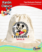 Ratón Clásico 🐭 - Tula personalizada para niños – multiusos con nombre