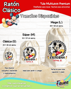 Ratón Clásico 🐭 - Tula personalizada para niños – multiusos con nombre