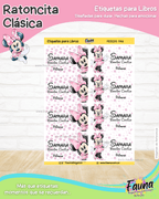 Ratoncita Clásica 🎀 - Etiquetas Escolares Premium Personalizadas