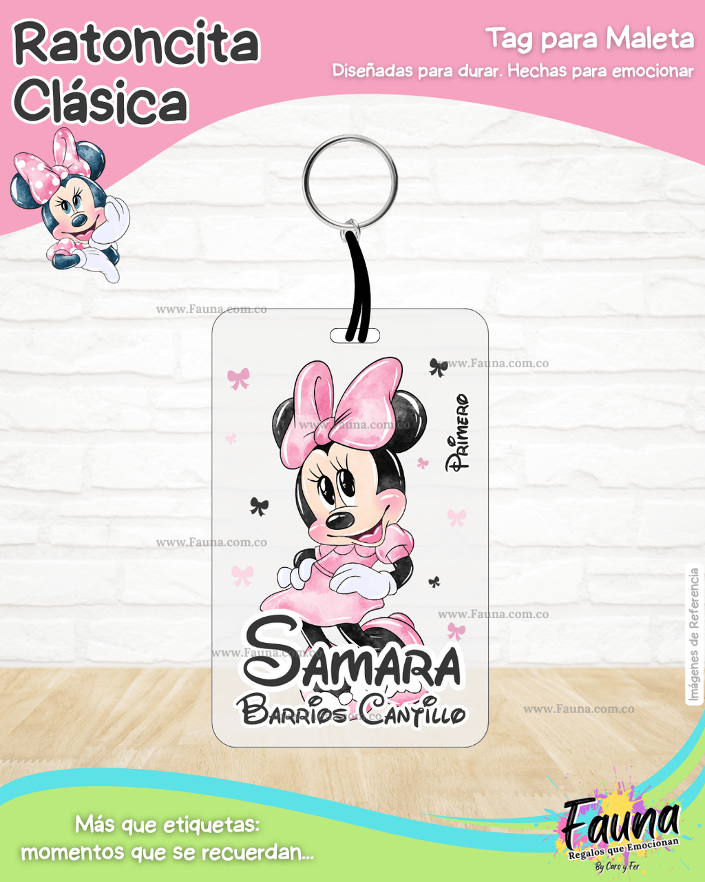 Ratoncita Clásica 🎀 - Etiquetas Escolares Premium Personalizadas
