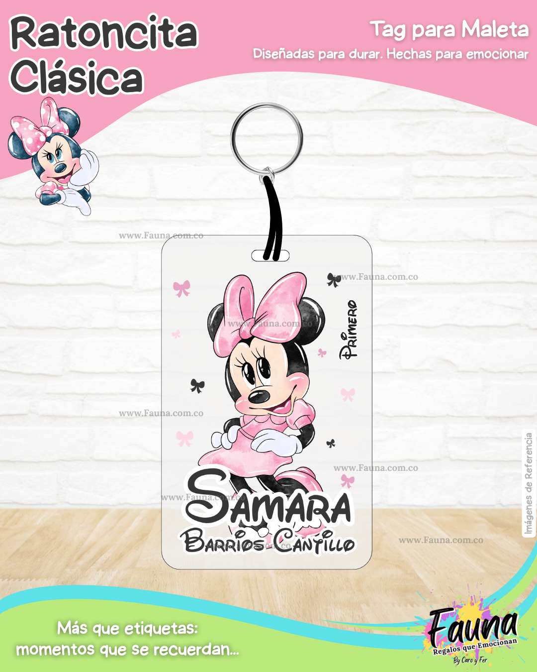 Ratoncita Clásica 🎀 - Etiquetas Escolares Premium Personalizadas