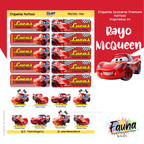 Rayo McQueen ⚡ - Etiquetas Escolares Premium Personalizadas