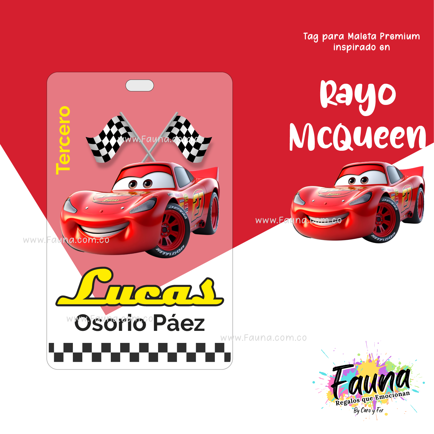 Rayo McQueen ⚡ - Etiquetas Escolares Premium Personalizadas