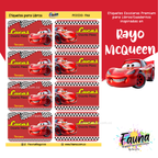 Rayo McQueen ⚡ - Etiquetas Escolares Premium Personalizadas