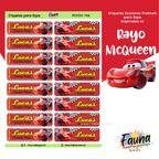 Rayo McQueen ⚡ - Etiquetas Escolares Premium Personalizadas