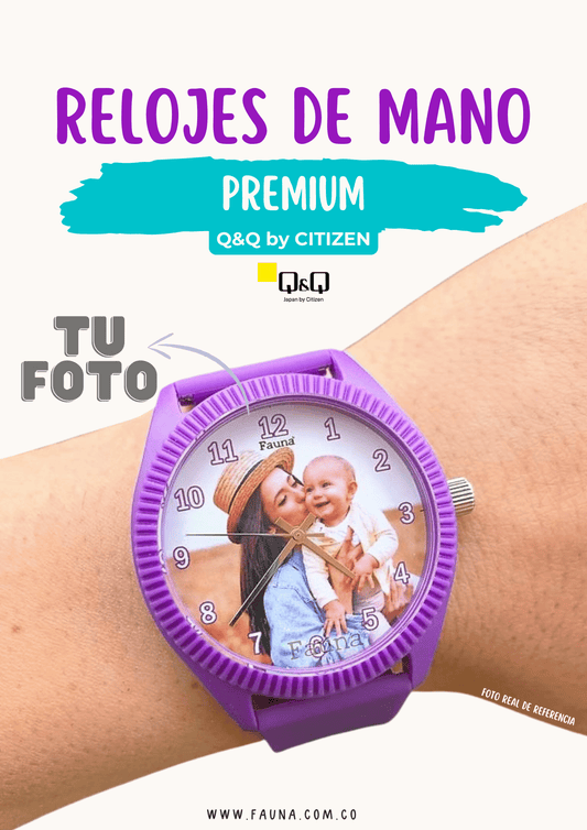 Reloj Premium Personalizado con Foto Q&Q by Citizen - Fauna Regalos Personalizados