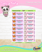 Selva Niña 🌴 - Etiquetas Escolares Premium Personalizadas