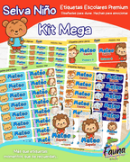 Selva Niño 🦁 - Etiquetas Escolares Premium Personalizadas