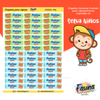 Selva Niño 🦁 - Etiquetas Escolares Premium Personalizadas