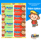 Selva Niño 🦁 - Etiquetas Escolares Premium Personalizadas
