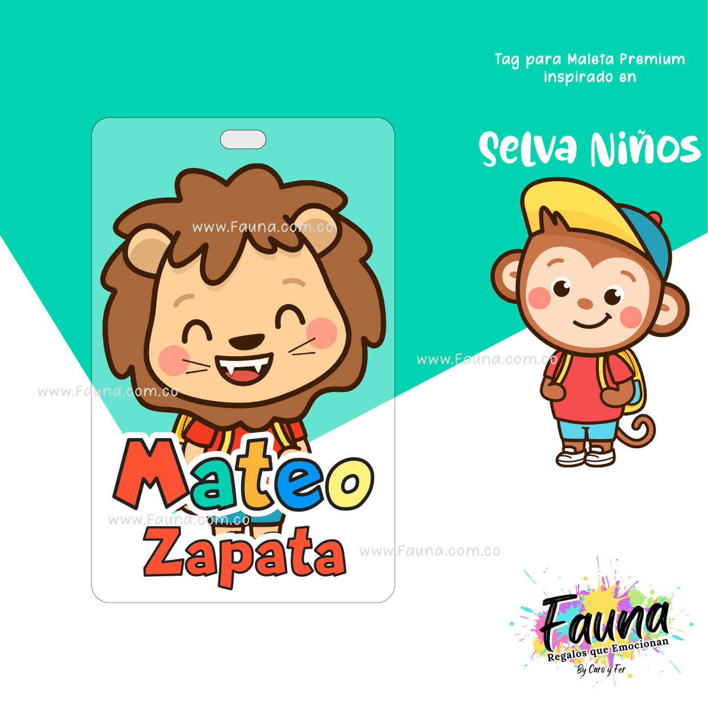 Etiquetas Escolares Premium Personalizadas – Selva Niño 🦁