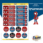 Spiderman 🕷️ - Etiquetas Escolares Premium Personalizadas