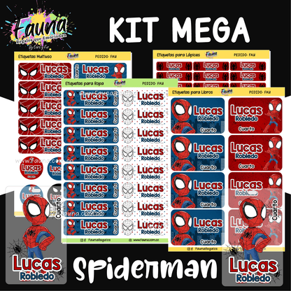 Etiquetas Escolares Premium Personalizadas – Spiderman 🕷️🕸️