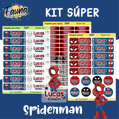 Etiquetas Escolares Premium Personalizadas – Spiderman 🕷️🕸️