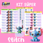 Stitch Rosa 🏝️ - Etiquetas Escolares Premium Personalizadas