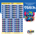 Stitch Azul 💙 - Etiquetas Escolares Premium Personalizadas