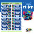 Stitch Azul 💙 - Etiquetas Escolares Premium Personalizadas