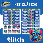 Stitch Azul 💙 - Etiquetas Escolares Premium Personalizadas