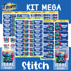 Stitch Azul 💙 - Etiquetas Escolares Premium Personalizadas