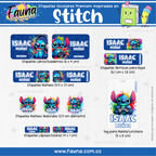 Stitch Azul 💙 - Etiquetas Escolares Premium Personalizadas
