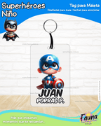 Superhéroes Niño 🦸‍♂️ - Etiquetas Escolares Premium Personalizadas