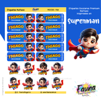 Superman 🛡️ - Etiquetas Escolares Premium Personalizadas