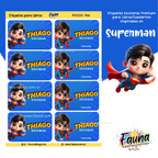 Superman 🛡️ - Etiquetas Escolares Premium Personalizadas