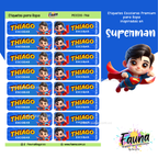 Superman 🛡️ - Etiquetas Escolares Premium Personalizadas