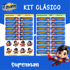 Superman 🛡️ - Etiquetas Escolares Premium Personalizadas