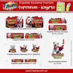 Superman - Krypto 🐶 - Etiquetas Escolares Premium Personalizadas