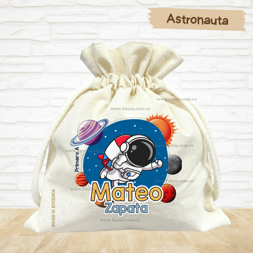 Astronauta - Tula personalizada para niños – multiusos con nombre
